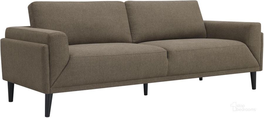 The appearance of Rilynn Upholstered Track Arms Sofa In Brown designed by Coaster in the modern / contemporary interior design. This brown piece of furniture  was selected by 1StopBedrooms from Rilynn Collection to add a touch of cosiness and style into your home. Sku: 509521. Material: Upholstered. Product Type: Sofa. Image1