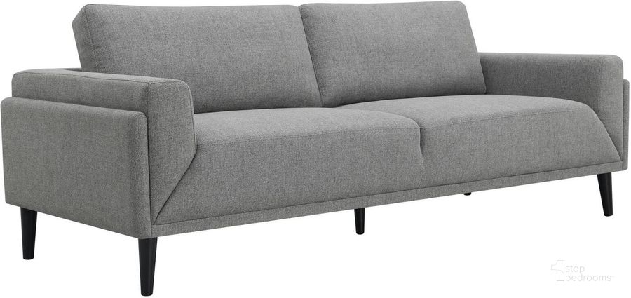 The appearance of Rilynn Upholstered Track Arms Sofa In Grey designed by Coaster in the modern / contemporary interior design. This grey piece of furniture  was selected by 1StopBedrooms from Rilynn Collection to add a touch of cosiness and style into your home. Sku: 509524. Material: Upholstered. Product Type: Sofa. Image1
