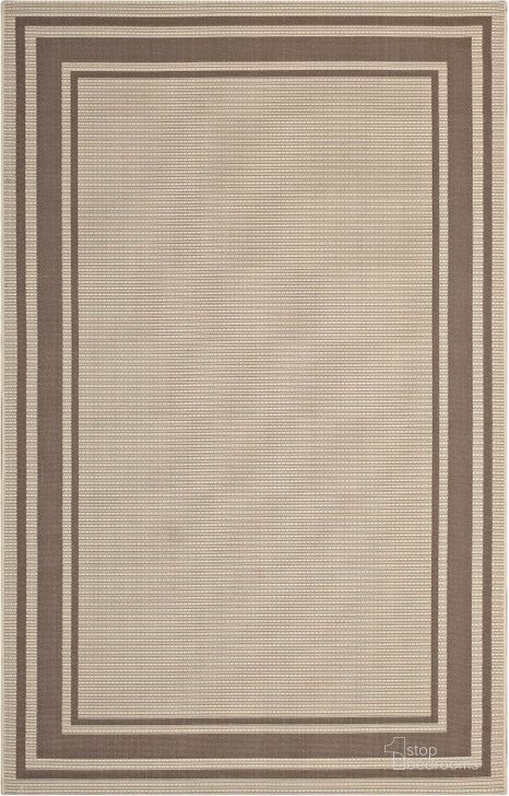 The appearance of Rim Light and Dark Beige Solid Border 5x8 Indoor and Outdoor Area Rug designed by Modway in the modern / contemporary interior design. This light and dark beige piece of furniture  was selected by 1StopBedrooms from Rim Collection to add a touch of cosiness and style into your home. Sku: R-1140A-58. Material: Polypropylene. Product Type: Area Rugs. Image1