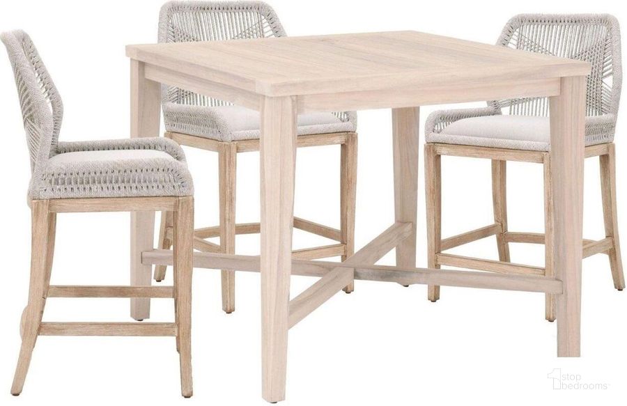 The appearance of Rines Creek Beige Dining Set designed by Isaac Tahari in the rustic / southwestern interior design. This beige piece of furniture  was selected by 1StopBedrooms from Rines Creek Collection to add a touch of cosiness and style into your home. Sku: 6825-SQCTR.GT;6808CS.WTA/PUM/NG. Material: Wood. Product Type: Dining Room Set. Size: 42". Image1
