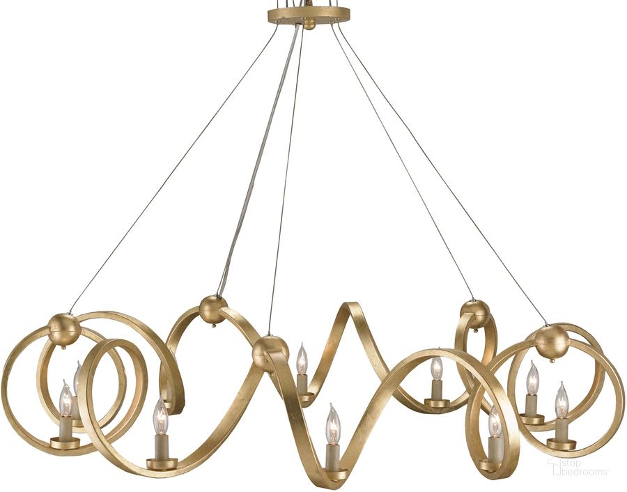 The appearance of Ringmaster Gold Chandelier designed by Currey & Company in the modern / contemporary interior design. This gold piece of furniture  was selected by 1StopBedrooms from Ringmaster Collection to add a touch of cosiness and style into your home. Sku: 9490. Product Type: Chandelier. Material: Iron.