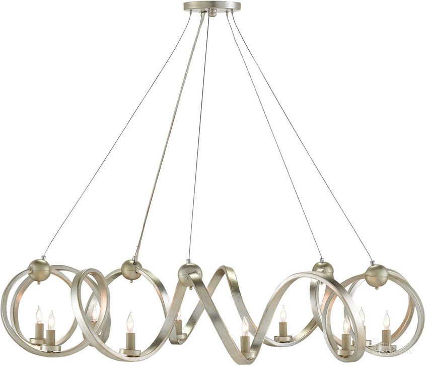 The appearance of Ringmaster Silver Chandelier designed by Currey & Company in the modern / contemporary interior design. This silver piece of furniture  was selected by 1StopBedrooms from Ringmaster Collection to add a touch of cosiness and style into your home. Sku: 9000-0059. Product Type: Chandelier. Material: Iron. Image1