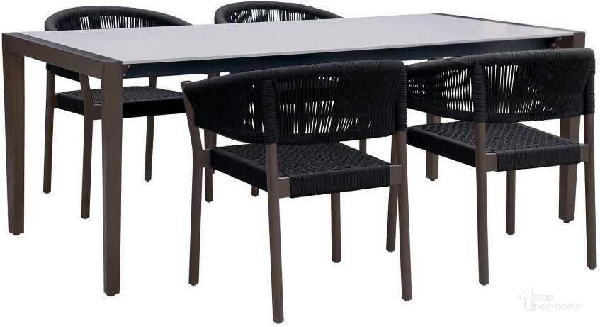 The appearance of Ringwood Dark Gray Dining Room Set 0qb24412088 designed by Atelier Home in the modern / contemporary interior design. This dark gray piece of furniture  was selected by 1StopBedrooms from Ringwood Collection to add a touch of cosiness and style into your home. Sku: LCFLDIWDDK;LCDOSIBLK;LCDOSIBLK. Material: Stone. Product Type: Outdoor Dining Set. Image1