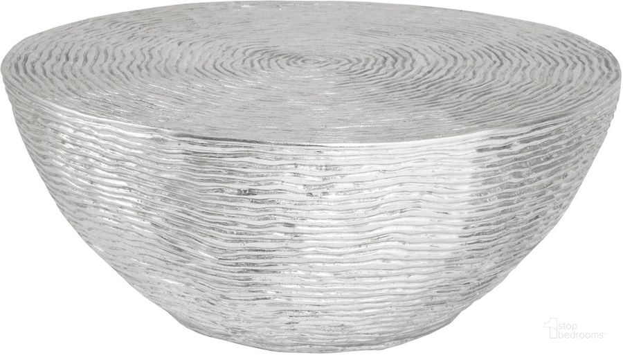 The appearance of Ripple Coffee Table In Silver designed by Phillips Collection in the modern / contemporary interior design. This silver piece of furniture  was selected by 1StopBedrooms from Ripple Collection to add a touch of cosiness and style into your home. Sku: PH102841. Product Type: Coffee Table. Material: Resin.