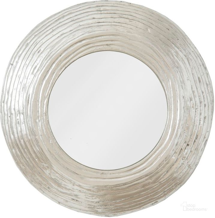 The appearance of Ripple Mirror In Silver designed by Phillips Collection in the modern / contemporary interior design. This silver piece of furniture  was selected by 1StopBedrooms from Ripple Collection to add a touch of cosiness and style into your home. Sku: PH102839. Product Type: Dresser Mirror. Material: Resin.