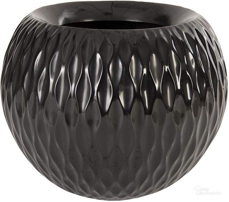 The appearance of Ripple Planter PH67836 designed by Phillips Collection in the modern / contemporary interior design. This black piece of furniture  was selected by 1StopBedrooms from Outdoor Collection to add a touch of cosiness and style into your home. Sku: PH67836. Product Type: Planter. Material: Resin. Image1