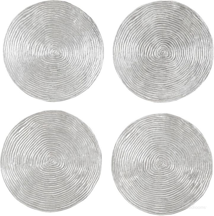 The appearance of Ripple Wall Disk In Silver PH102837 designed by Phillips Collection in the modern / contemporary interior design. This silver piece of furniture  was selected by 1StopBedrooms from Ripple Collection to add a touch of cosiness and style into your home. Sku: PH102837. Material: Resin. Product Type: Wall Decor.