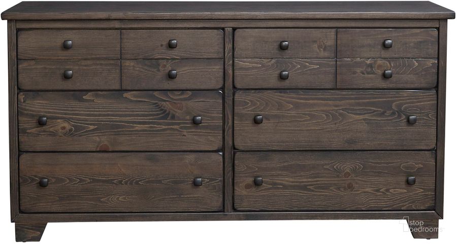 The appearance of River Oaks Drawer Dresser In Saddle designed by Progressive Furniture in the transitional interior design. This saddle piece of furniture  was selected by 1StopBedrooms from River Oaks Collection to add a touch of cosiness and style into your home. Sku: B692-23. Product Type: Dresser. Material: Pine. Image1