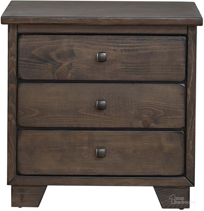 The appearance of River Oaks Nightstand In Saddle designed by Progressive Furniture in the transitional interior design. This saddle piece of furniture  was selected by 1StopBedrooms from River Oaks Collection to add a touch of cosiness and style into your home. Sku: B692-43. Product Type: Nightstand. Material: Pine. Image1
