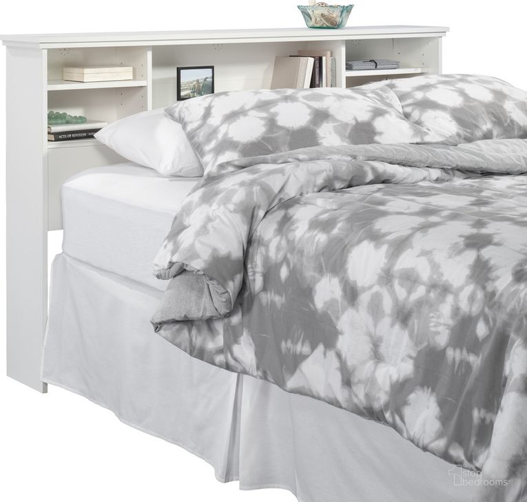 The appearance of River Ranch Full Or Queen Bookcase Headboard In Soft White designed by Sauder in the transitional interior design. This soft white piece of furniture  was selected by 1StopBedrooms from River Ranch Collection to add a touch of cosiness and style into your home. Sku: 429930. Product Type: Headboard. Bed Size: Full. Material: Engineered Wood. Image1