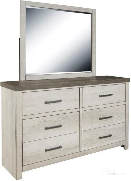 The appearance of Riverwood Dresser In Gray designed by Samuel Lawrence in the transitional interior design. This gray piece of furniture  was selected by 1StopBedrooms from  to add a touch of cosiness and style into your home. Sku: S466-410. Material: Wood. Product Type: Dresser. Image1