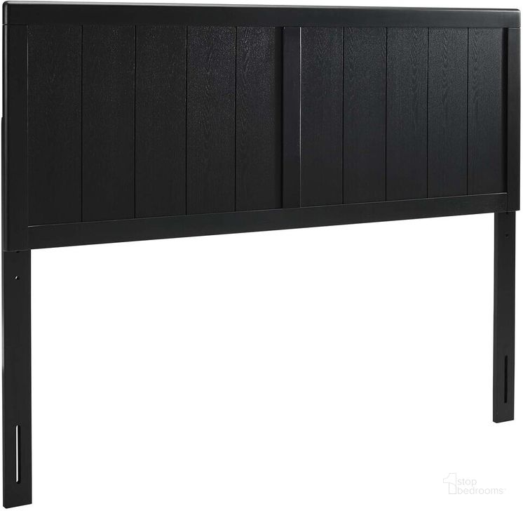 The appearance of Robbie Full Wood Headboard In Black designed by Modway in the modern / contemporary interior design. This black piece of furniture  was selected by 1StopBedrooms from Robbie Collection to add a touch of cosiness and style into your home. Sku: MOD-6217-BLK. Product Type: Headboard. Material: Rubberwood. Image1