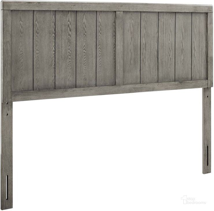 The appearance of Robbie Full Wood Headboard In Gray designed by Modway in the modern / contemporary interior design. This gray piece of furniture  was selected by 1StopBedrooms from Robbie Collection to add a touch of cosiness and style into your home. Sku: MOD-6217-GRY. Product Type: Headboard. Material: Rubberwood. Image1