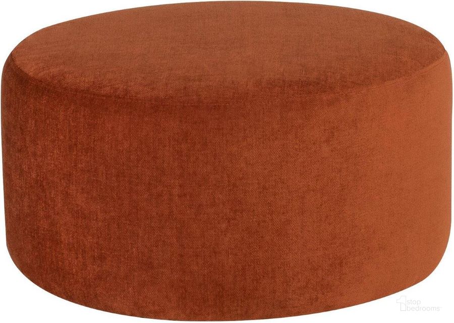 The appearance of Robbie Terracotta Ottoman Sofa designed by Nuevo in the modern / contemporary interior design. This terracotta piece of furniture  was selected by 1StopBedrooms from Robbie Collection to add a touch of cosiness and style into your home. Sku: HGSN191. Material: Fabric. Product Type: Ottoman. Image1