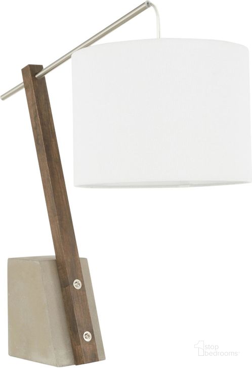 The appearance of Robyn Table Lamp With Concrete Base And White Shade designed by Lumisource in the modern / contemporary interior design. This concrete piece of furniture  was selected by 1StopBedrooms from Robyn Collection to add a touch of cosiness and style into your home. Sku: L-ROBYN TB WLW. Material: Fabric. Product Type: Table Lamp. Image1
