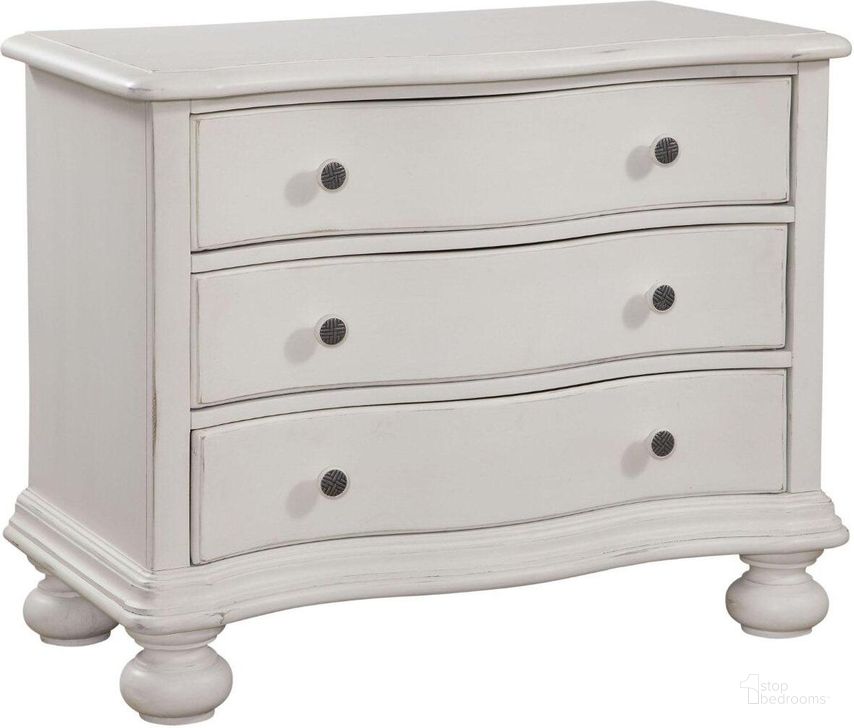 The appearance of Rodanthe Dove White Bachelor Chest designed by American Woodcrafters in the transitional interior design. This white piece of furniture  was selected by 1StopBedrooms from Rodanthe Collection to add a touch of cosiness and style into your home. Sku: 3910-130. Product Type: Chest. Material: MDF. Image1