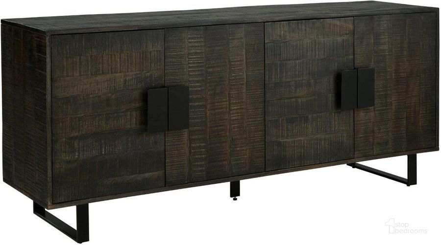 The appearance of Roddy Grayish Brown/Black Accent Chest and Cabinet designed by FineForm in the transitional interior design. This grayish brown/black piece of furniture  was selected by 1StopBedrooms from Roddy Collection to add a touch of cosiness and style into your home. Sku: A4000533. Material: Wood. Product Type: Accent Cabinet. Image1