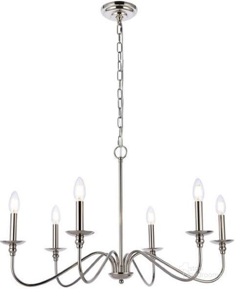 The appearance of Rohan 30 Inch Chandelier In Polished Nickel designed by Elegant Lighting in the transitional interior design. This polished nickel piece of furniture  was selected by 1StopBedrooms from Rohan Collection to add a touch of cosiness and style into your home. Sku: LD5056D30PN. Product Type: Chandelier. Material: Iron. Image1