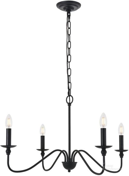 The appearance of Rohan 4 Light Matte Black Pendant designed by Elegant Lighting in the transitional interior design. This matte black piece of furniture  was selected by 1StopBedrooms from Rohan Collection to add a touch of cosiness and style into your home. Sku: LD5006D30MB. Product Type: Pendant Lighting. Material: Iron. Image1