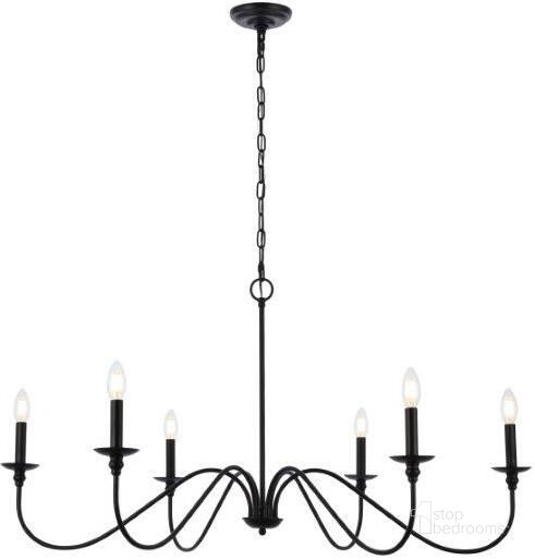 The appearance of Rohan 42 Inch Chandelier In Matte Black designed by Elegant Lighting in the transitional interior design. This matte black piece of furniture  was selected by 1StopBedrooms from Rohan Collection to add a touch of cosiness and style into your home. Sku: LD5056D42MB. Product Type: Chandelier. Material: Iron. Image1
