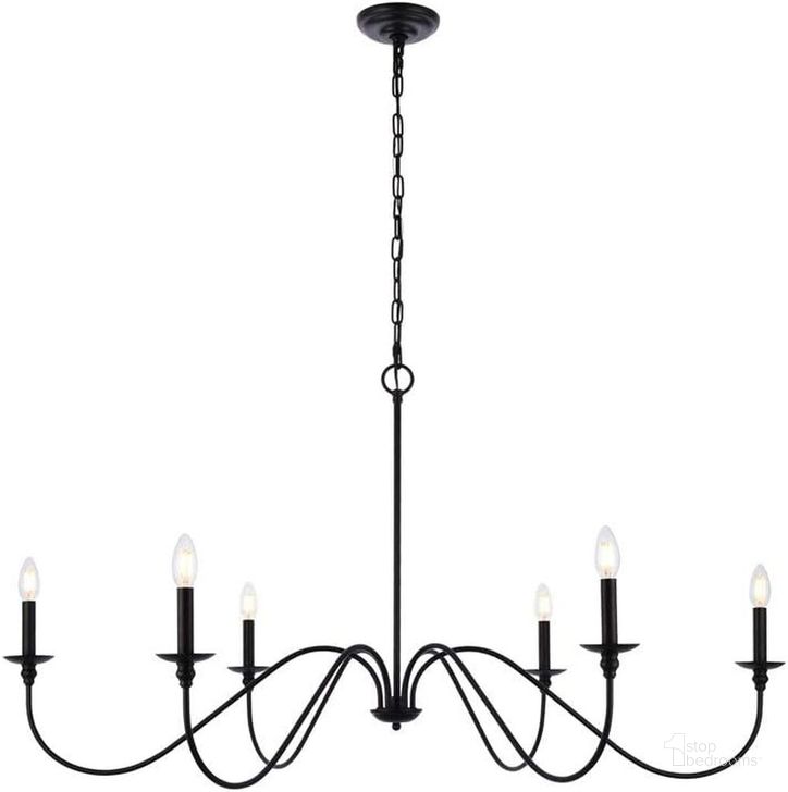 The appearance of Rohan 48 Inch Chandelier In Matte Black designed by Elegant Lighting in the transitional interior design. This matte black piece of furniture  was selected by 1StopBedrooms from Rohan Collection to add a touch of cosiness and style into your home. Sku: LD5056D48MB. Product Type: Chandelier. Material: Iron. Image1