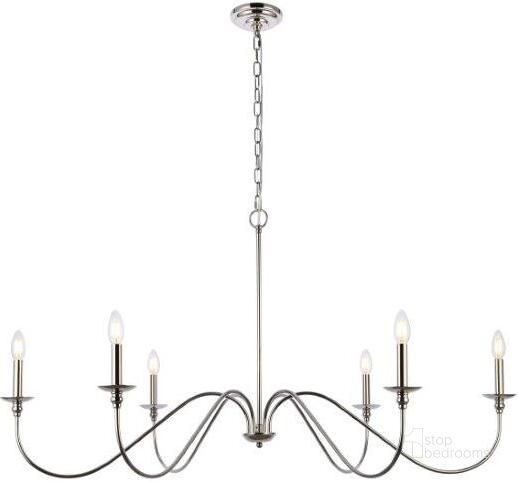 The appearance of Rohan 48 Inch Chandelier In Polished Nickel designed by Elegant Lighting in the transitional interior design. This polished nickel piece of furniture  was selected by 1StopBedrooms from Rohan Collection to add a touch of cosiness and style into your home. Sku: LD5056D48PN. Product Type: Chandelier. Material: Iron. Image1