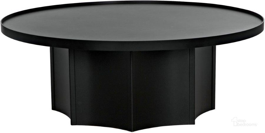 The appearance of Rome Coffee Table In Black Steel designed by Noir in the transitional interior design. This matte black piece of furniture  was selected by 1StopBedrooms from Rome Collection to add a touch of cosiness and style into your home. Sku: GTAB166MTB. Material: Steel. Product Type: Coffee Table. Image1