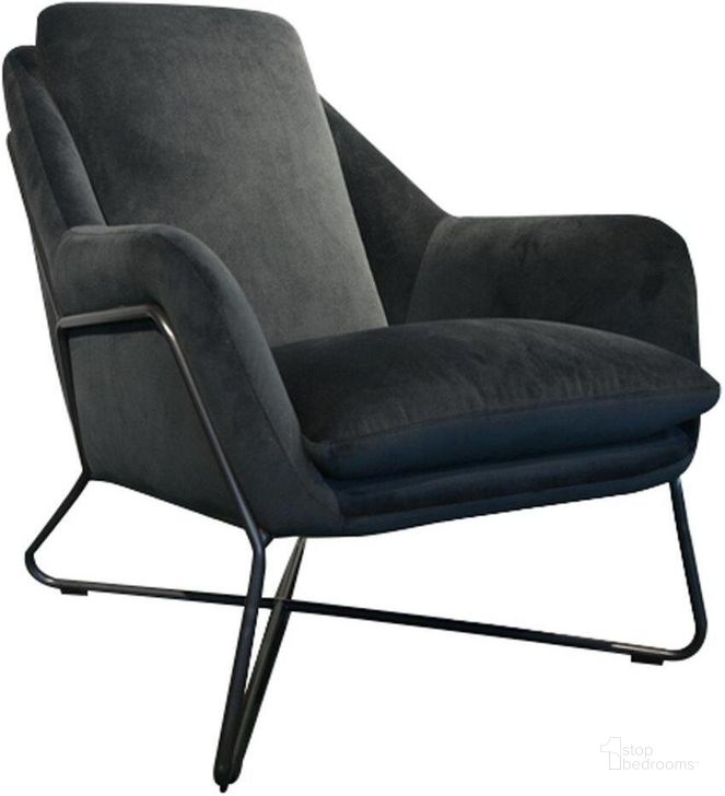 The appearance of Romeo Lounge Chair In Dark Grey Velvet designed by LH Imports in the modern / contemporary interior design. This dark grey piece of furniture  was selected by 1StopBedrooms from Austin Collection to add a touch of cosiness and style into your home. Sku: CR013-DGV. Material: Polyester. Product Type: Lounge Chair. Image1