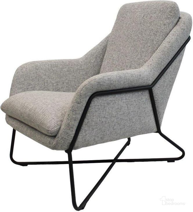 The appearance of Romeo Lounge Chair In Light Grey Tweed designed by LH Imports in the modern / contemporary interior design. This light grey piece of furniture  was selected by 1StopBedrooms from Austin Collection to add a touch of cosiness and style into your home. Sku: CR013-LGT. Material: Polyester. Product Type: Lounge Chair. Image1