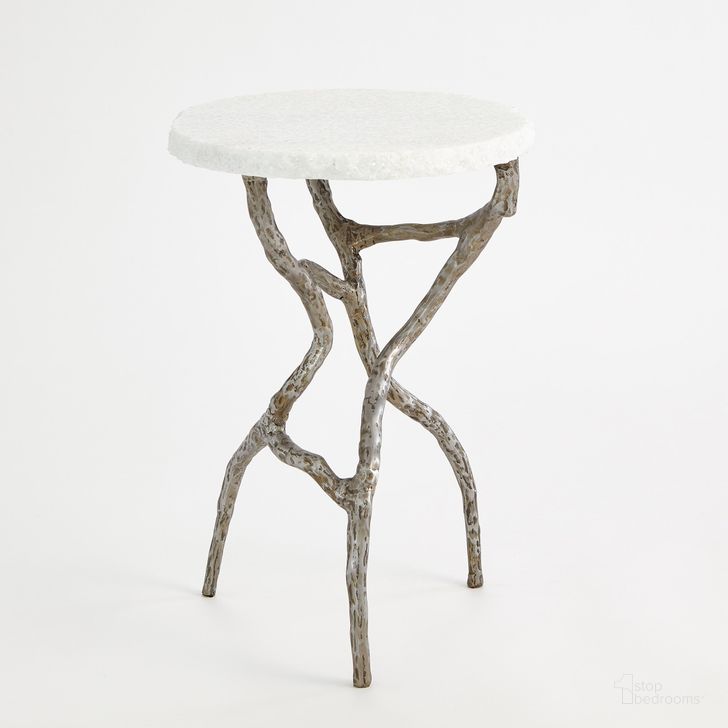 The appearance of Root Table In Polished Iron With White Marble designed by Global Views in the modern / contemporary interior design. This white piece of furniture  was selected by 1StopBedrooms from Root Collection to add a touch of cosiness and style into your home. Sku: 7.80659. Product Type: Table. Material: Iron. Image1