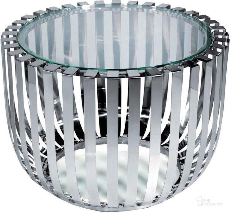The appearance of Rosa End Table designed by Bellini Modern Living in the modern / contemporary interior design. This clear glass piece of furniture  was selected by 1StopBedrooms from Rosa Collection to add a touch of cosiness and style into your home. Sku: Roza ET. Material: Glass. Product Type: End Table. Image1