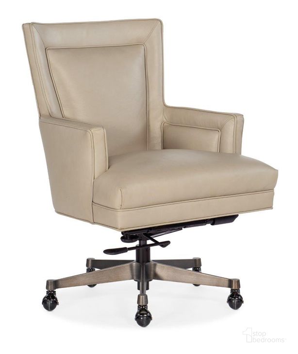 The appearance of Rosa Executive Swivel Tilt Chair In Beige designed by Hooker in the modern / contemporary interior design. This beige piece of furniture  was selected by 1StopBedrooms from EC Collection to add a touch of cosiness and style into your home. Sku: EC447-GM-083. Material: Leather. Product Type: Swivel Chair. Image1
