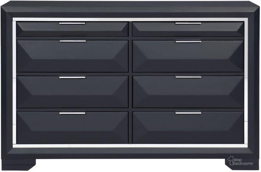 The appearance of Rosemont Midnight Blue Dresser designed by Homelegance in the transitional interior design. This blue piece of furniture  was selected by 1StopBedrooms from Rosemont Collection to add a touch of cosiness and style into your home. Sku: 1553-5. Material: Wood. Product Type: Dresser. Image1