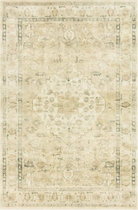 The appearance of Rosette Sand/Ivory Rug ROSTROS-05SAIV160S designed by Loloi Rugs in the traditional interior design. This sand and ivory piece of furniture  was selected by 1StopBedrooms from Rosette Collection to add a touch of cosiness and style into your home. Sku: ROSTROS-05SAIV160S. Material: Polyester. Product Type: Rug. Image1