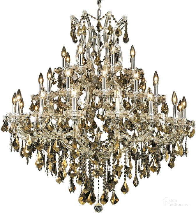 The appearance of Rossevo Chrome Chandelier Lighting 0qd2364020 designed by Sterling Designs in the glam interior design. This chrome piece of furniture  was selected by 1StopBedrooms from Rossevo Collection to add a touch of cosiness and style into your home. Sku: 2800G44C-GT/RC. Material: Glass. Product Type: Chandelier.