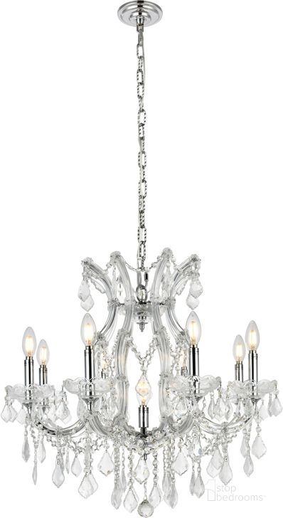 The appearance of Rossevo Chrome Chandelier Lighting 0qd2364968 designed by Sterling Designs in the glam interior design. This chrome piece of furniture  was selected by 1StopBedrooms from Rossevo Collection to add a touch of cosiness and style into your home. Sku: 2800D26C/RC. Material: Glass. Product Type: Chandelier.