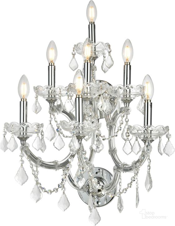 The appearance of Rossevo Chrome Wall Sconce 0qd2364965 designed by Sterling Designs in the glam interior design. This chrome piece of furniture  was selected by 1StopBedrooms from Rossevo Collection to add a touch of cosiness and style into your home. Sku: 2800W7C/RC. Material: Steel. Product Type: Wall Sconce. Image1