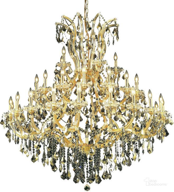 The appearance of Rossevo Gold Chandelier Lighting 0qd2364040 designed by Sterling Designs in the glam interior design. This gold piece of furniture  was selected by 1StopBedrooms from Rossevo Collection to add a touch of cosiness and style into your home. Sku: 2800G52G-GT/RC. Material: Glass. Product Type: Chandelier.