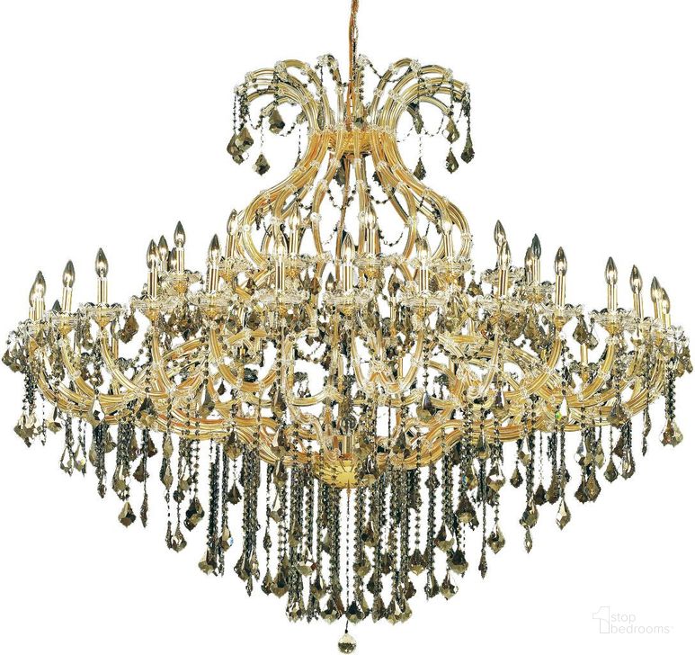 The appearance of Rossevo Gold Chandelier Lighting 0qd2364076 designed by Sterling Designs in the glam interior design. This gold piece of furniture  was selected by 1StopBedrooms from Rossevo Collection to add a touch of cosiness and style into your home. Sku: 2800G72G/RC. Material: Glass. Product Type: Chandelier.