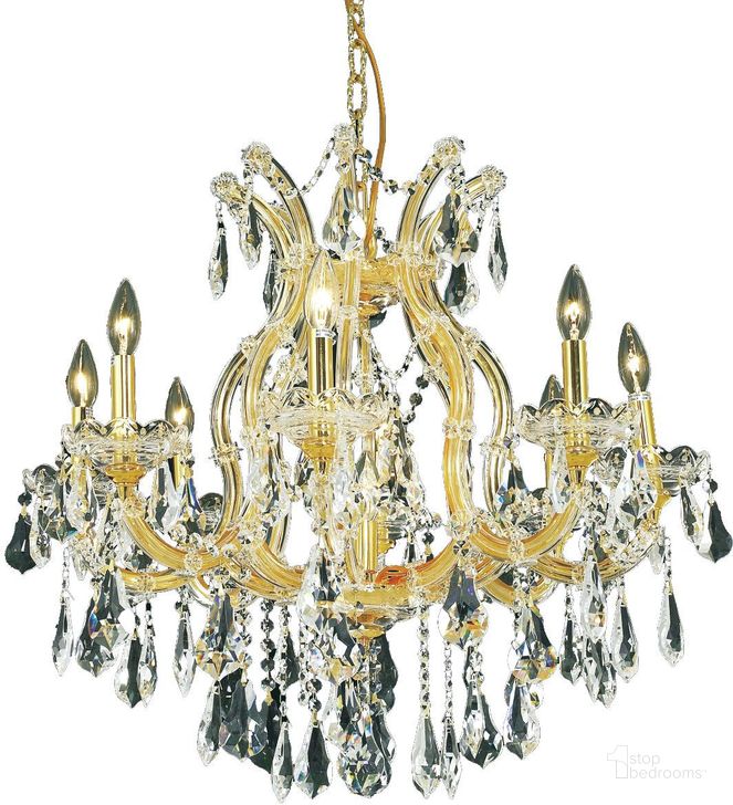 The appearance of Rossevo Gold Chandelier Lighting 0qd2365132 designed by Sterling Designs in the glam interior design. This gold piece of furniture  was selected by 1StopBedrooms from Rossevo Collection to add a touch of cosiness and style into your home. Sku: 2801D26G/RC. Material: Glass. Product Type: Chandelier.