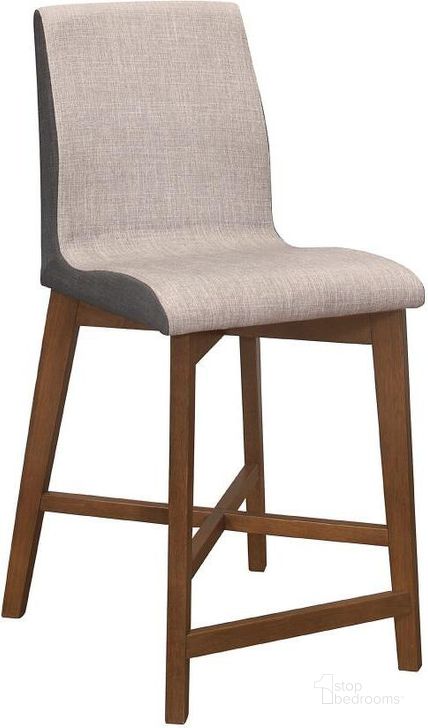 The appearance of Rossley Gray Barstool Set of 2 designed by Atelier Home in the modern / contemporary interior design. This gray piece of furniture  was selected by 1StopBedrooms from Rossley Collection to add a touch of cosiness and style into your home. Sku: 106599. Material: Wood. Product Type: Barstool. Image1