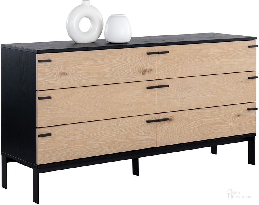 The appearance of Rosso Dresser designed by Sunpan in the modern / contemporary interior design. This black piece of furniture  was selected by 1StopBedrooms from Rosso Collection to add a touch of cosiness and style into your home. Sku: 108791. Material: Wood. Product Type: Dresser. Image1
