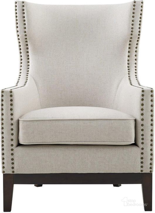 The appearance of Roswell Beige Linen Accent Chair designed by Steve Silver in the transitional interior design. This beige piece of furniture  was selected by 1StopBedrooms from Roswell Collection to add a touch of cosiness and style into your home. Sku: RW850ACB. Material: Wood. Product Type: Accent Chair. Image1