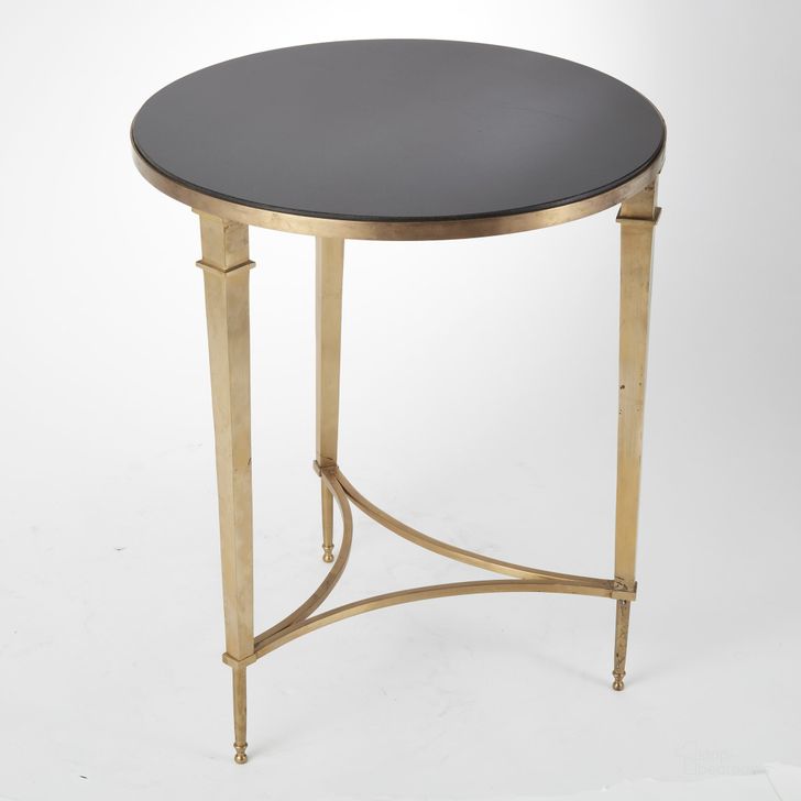 The appearance of Round French Square Leg Table In Brass designed by Global Views in the modern / contemporary interior design. This brass piece of furniture  was selected by 1StopBedrooms from Round Collection to add a touch of cosiness and style into your home. Sku: 8.80604. Product Type: Table. Material: Brass. Image1