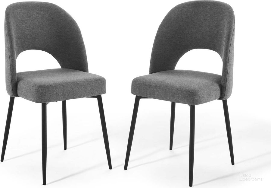 The appearance of Rouse Dining Side Chair Upholstered Fabric Set of 2 EEI-4490-BLK-CHA designed by Modway in the modern / contemporary interior design. This black charcoal piece of furniture  was selected by 1StopBedrooms from Rouse Collection to add a touch of cosiness and style into your home. Sku: EEI-4490-BLK-CHA. Material: Wood. Product Type: Side Chair. Image1