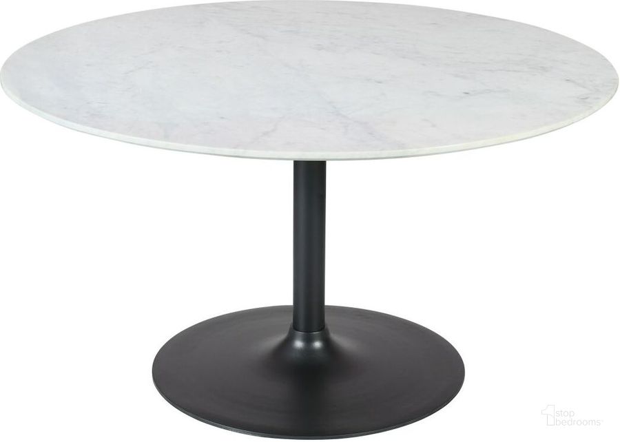 The appearance of Rowan 42 Inch Modern Luxury Pedestal Round Marble Dining Table In Gunmetal designed by Jofran in the modern / contemporary interior design. This gunmetal piece of furniture  was selected by 1StopBedrooms from Rowan Collection to add a touch of cosiness and style into your home. Sku: 2271-ROWAN42TBGMKT. Table Base Style: Pedestal. Table Top Shape: Round. Material: Marble. Product Type: Dining Table. Size: 42". Image1