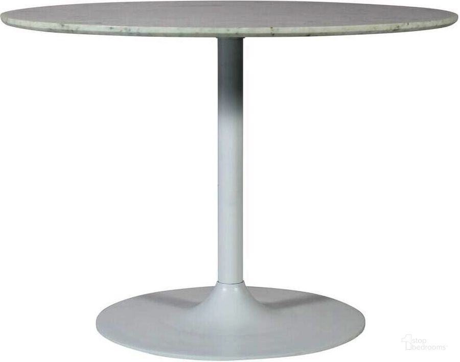 The appearance of Rowan 42 Inch Modern Luxury Pedestal Round Marble Dining Table In White designed by Jofran in the modern / contemporary interior design. This white piece of furniture  was selected by 1StopBedrooms from Rowan Collection to add a touch of cosiness and style into your home. Sku: 2271-ROWAN42TBWKT. Table Base Style: Pedestal. Table Top Shape: Round. Material: Marble. Product Type: Dining Table. Size: 42". Image1