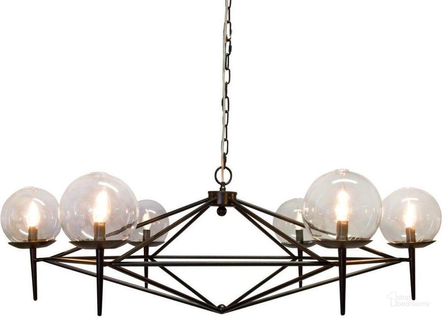 The appearance of Rowan Black Powder Coated 6 Arm Chandelier designed by Worlds Away in the modern / contemporary interior design. This black piece of furniture  was selected by 1StopBedrooms from Rowan Collection to add a touch of cosiness and style into your home. Sku: ROWAN BLK. Material: Metal. Product Type: Chandelier.