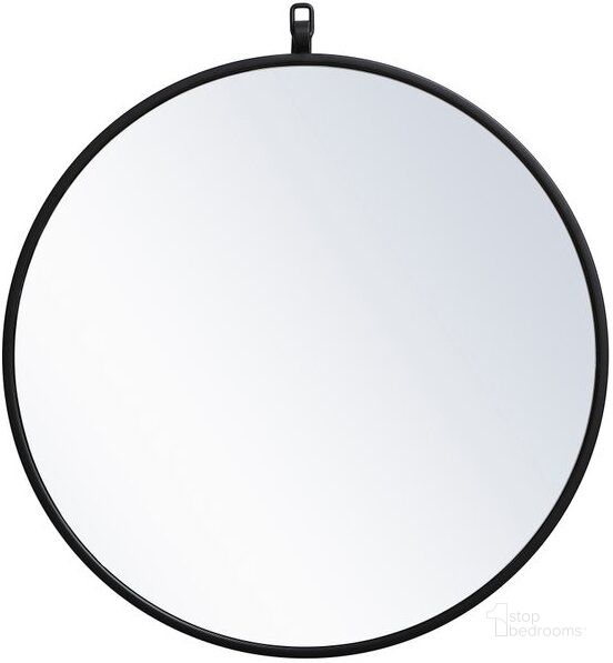 The appearance of Rowan Black Round Mirror MR4721BK designed by Elegant Lighting in the transitional interior design. This black piece of furniture  was selected by 1StopBedrooms from Rowan Collection to add a touch of cosiness and style into your home. Sku: MR4721BK. Material: Metal. Product Type: Mirror. Image1
