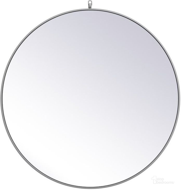 The appearance of Rowan Grey Round Mirror MR4739GR designed by Elegant Lighting in the transitional interior design. This grey piece of furniture  was selected by 1StopBedrooms from Rowan Collection to add a touch of cosiness and style into your home. Sku: MR4739GR. Material: Metal. Product Type: Mirror. Image1